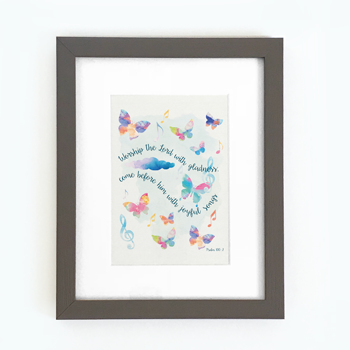 Worship The Lord - 10x8 Framed Print